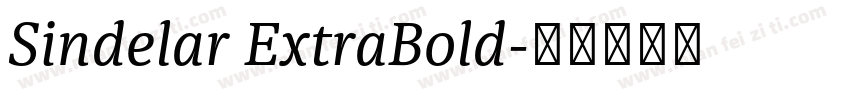 Sindelar ExtraBold字体转换